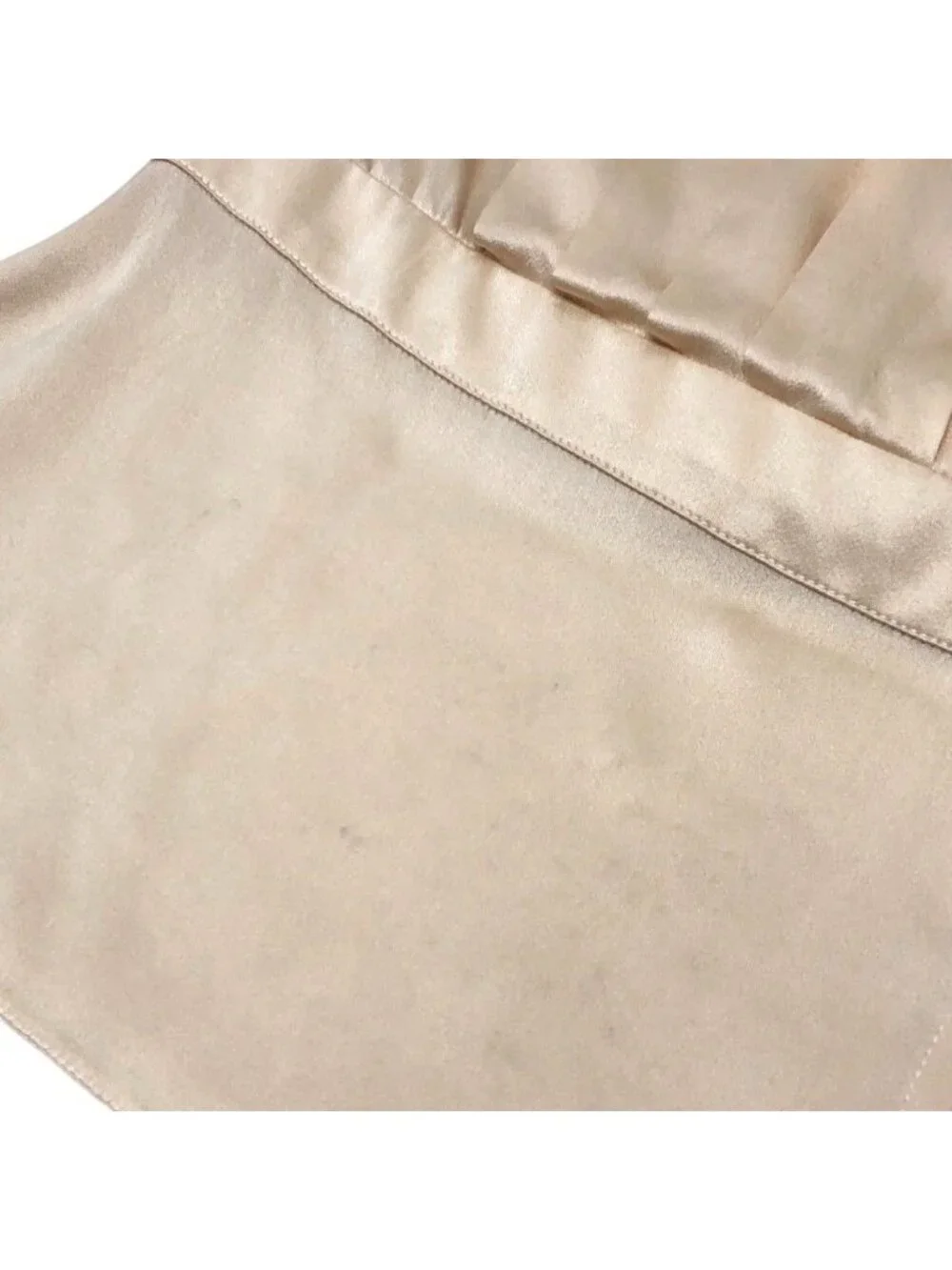 Chanel Blouse Camellia Button Silk White